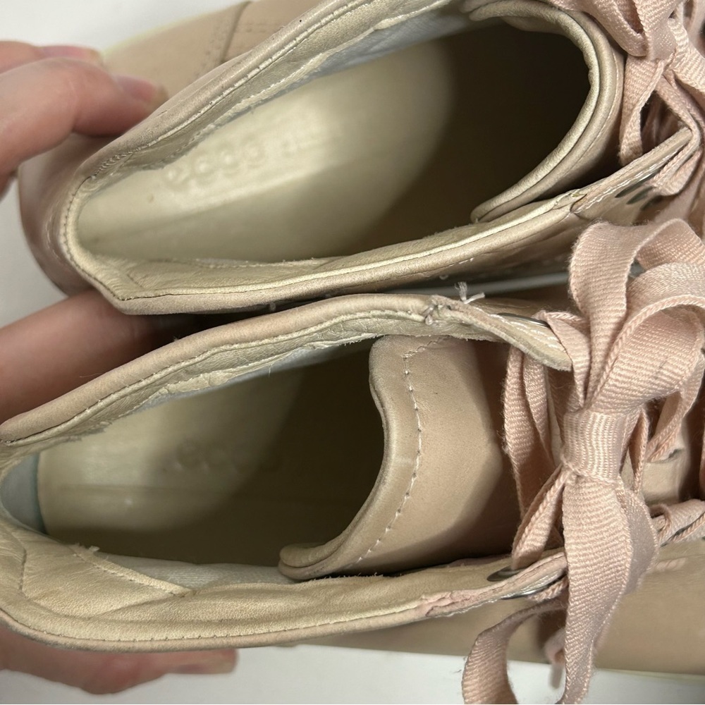 ECCO Quilted High Top Fashion Sneaker in Rose Dust - Picture 13 of 16